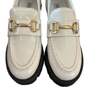 Steve Madden Lando Chunky Lug Platform Leather Loafers Preppy Academia  Size 5.5